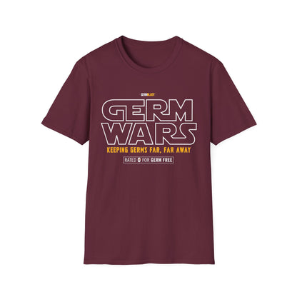 Germ Wars Unisex T-Shirt, Funny Graphic Tee, Quarantine Humor Shirt, Unique Gift, Casual Wear, Science Enthusiast Apparel - GermBlast