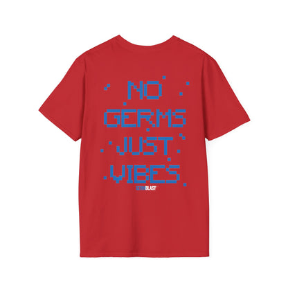Unisex Graphic T-Shirt - No Germs Just Vibes, Casual Wear, Summer Fashion, Gift for Friends, Affirmation Tee, Relaxed Style - GermBlast