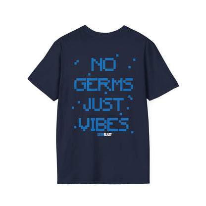 Unisex Graphic T-Shirt - No Germs Just Vibes, Casual Wear, Summer Fashion, Gift for Friends, Affirmation Tee, Relaxed Style - GermBlast