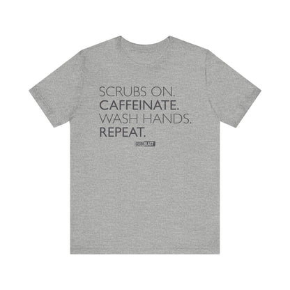 Caffeinate and Care Tee - Perfect for Nurses, Medical Professionals, Birthdays, Appreciation Days, Casual Wear - GermBlast