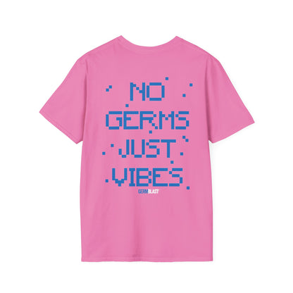 Unisex Graphic T-Shirt - No Germs Just Vibes, Casual Wear, Summer Fashion, Gift for Friends, Affirmation Tee, Relaxed Style - GermBlast