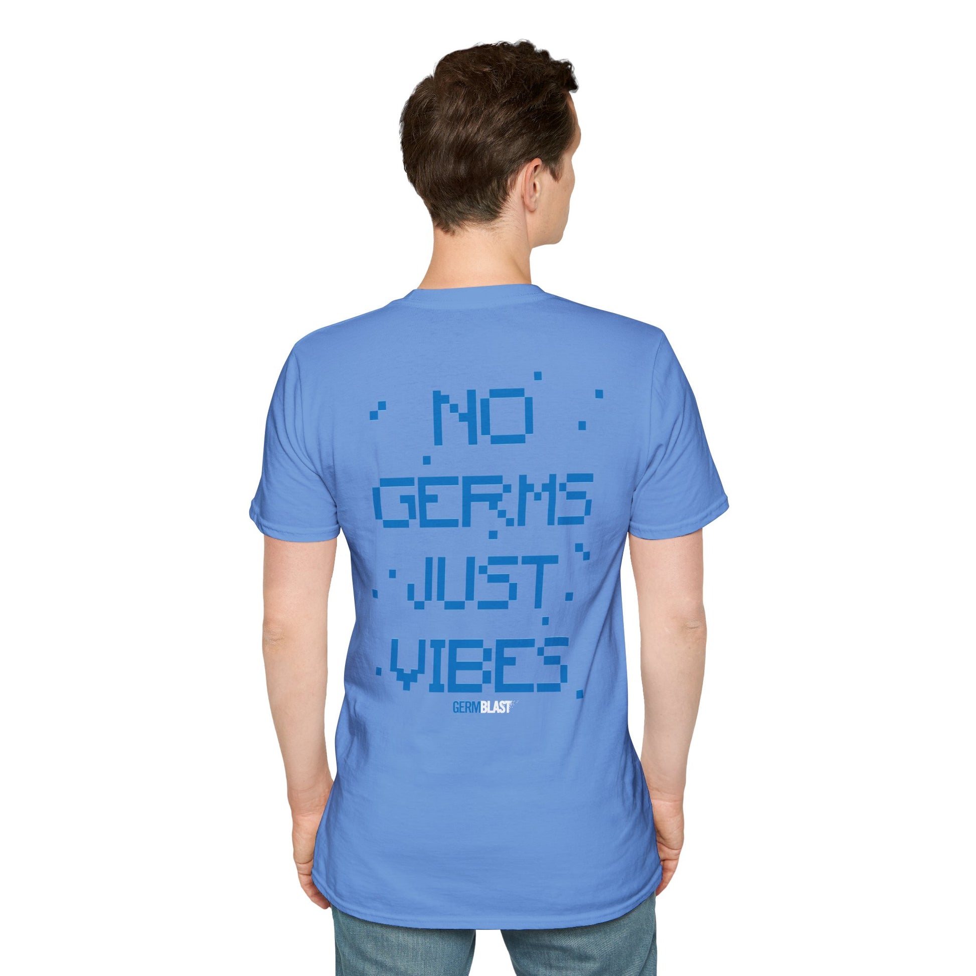 Unisex Graphic T-Shirt - No Germs Just Vibes, Casual Wear, Summer Fashion, Gift for Friends, Affirmation Tee, Relaxed Style - GermBlast