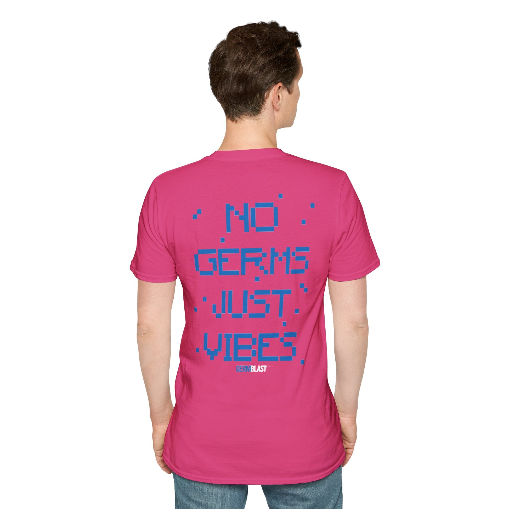Unisex Graphic T-Shirt - No Germs Just Vibes, Casual Wear, Summer Fashion, Gift for Friends, Affirmation Tee, Relaxed Style - GermBlast