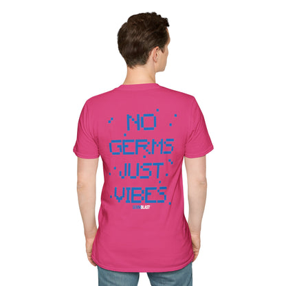 Unisex Graphic T-Shirt - No Germs Just Vibes, Casual Wear, Summer Fashion, Gift for Friends, Affirmation Tee, Relaxed Style - GermBlast
