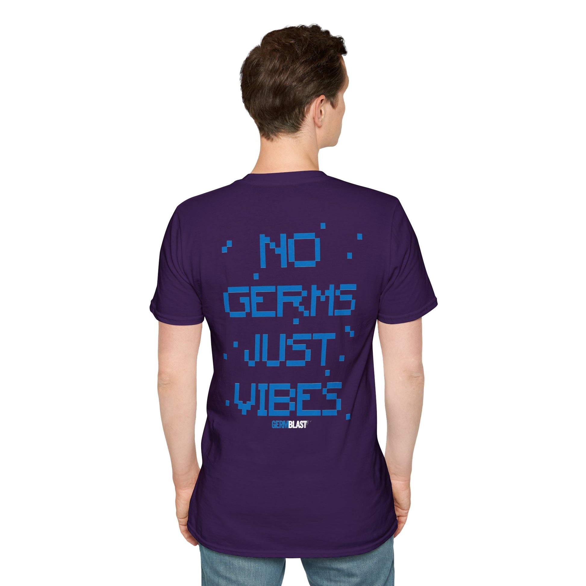 Unisex Graphic T-Shirt - No Germs Just Vibes, Casual Wear, Summer Fashion, Gift for Friends, Affirmation Tee, Relaxed Style - GermBlast