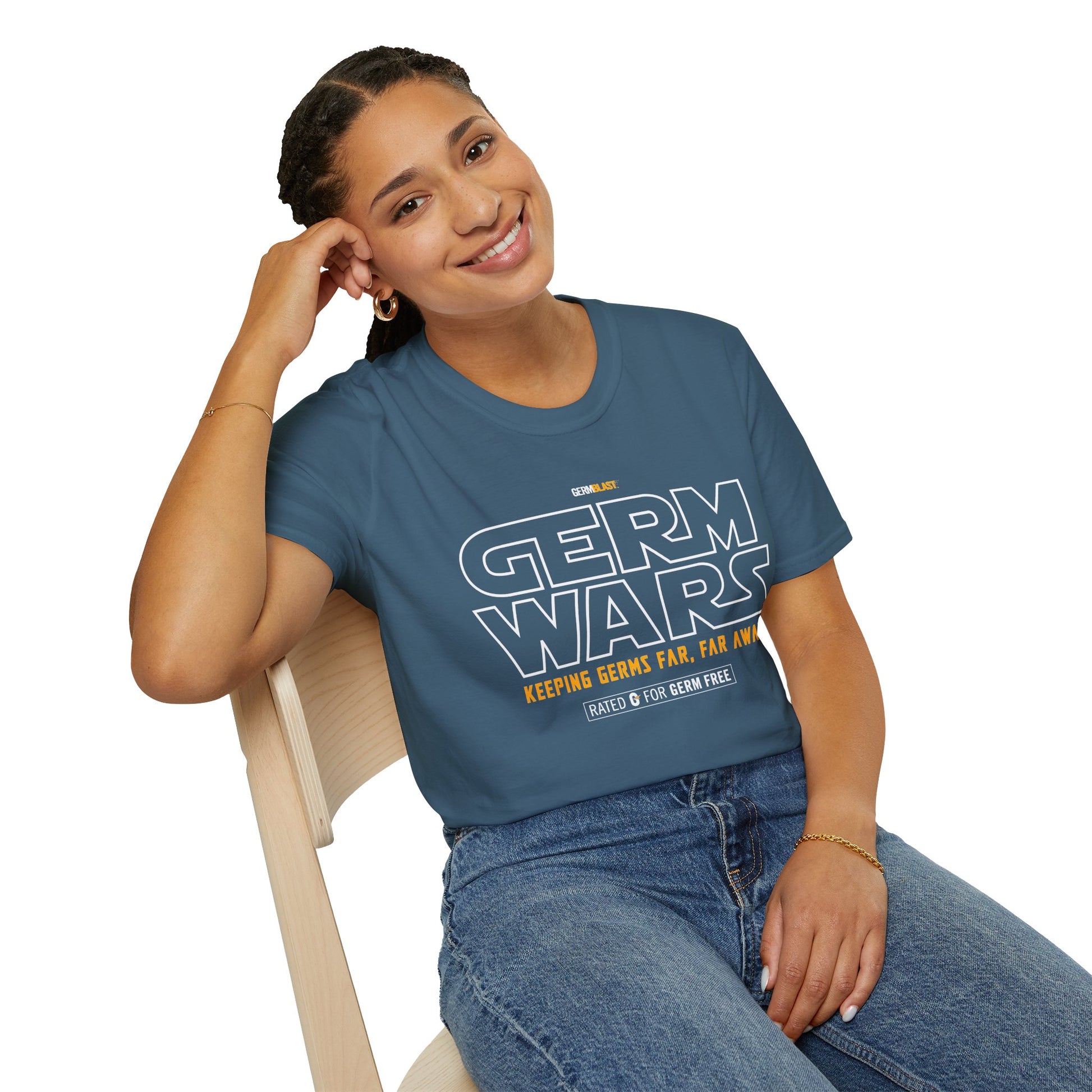 Germ Wars Unisex T-Shirt, Funny Graphic Tee, Quarantine Humor Shirt, Unique Gift, Casual Wear, Science Enthusiast Apparel - GermBlast