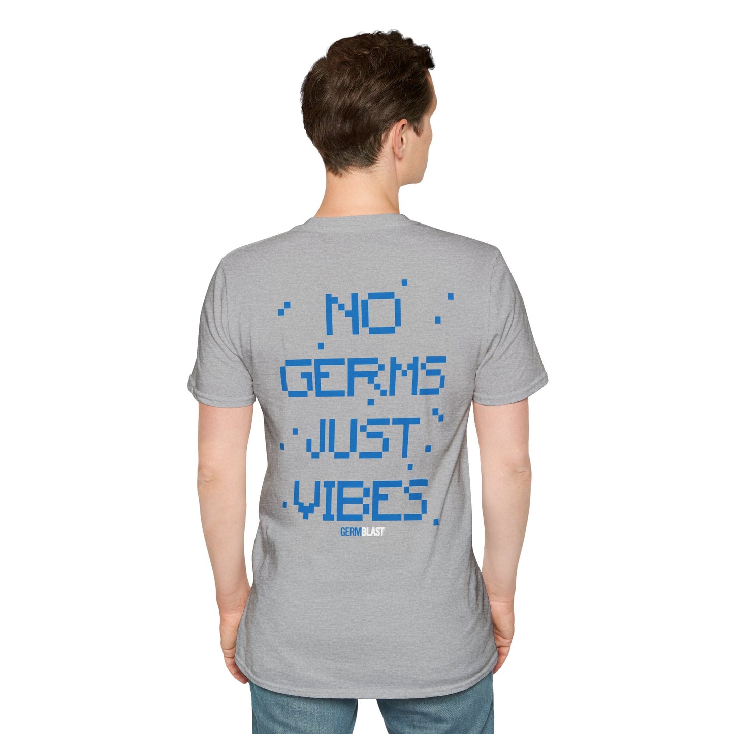 Unisex Graphic T-Shirt - No Germs Just Vibes, Casual Wear, Summer Fashion, Gift for Friends, Affirmation Tee, Relaxed Style - GermBlast