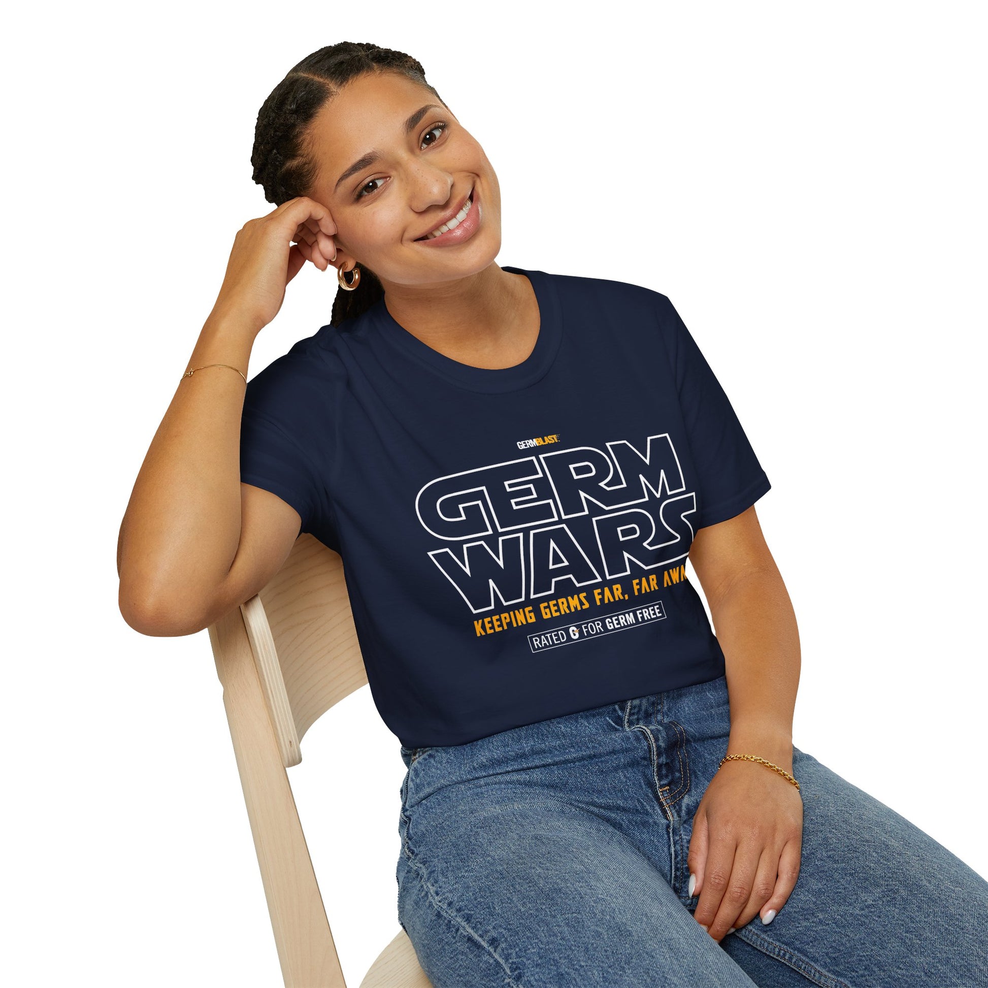 Germ Wars Unisex T-Shirt, Funny Graphic Tee, Quarantine Humor Shirt, Unique Gift, Casual Wear, Science Enthusiast Apparel - GermBlast