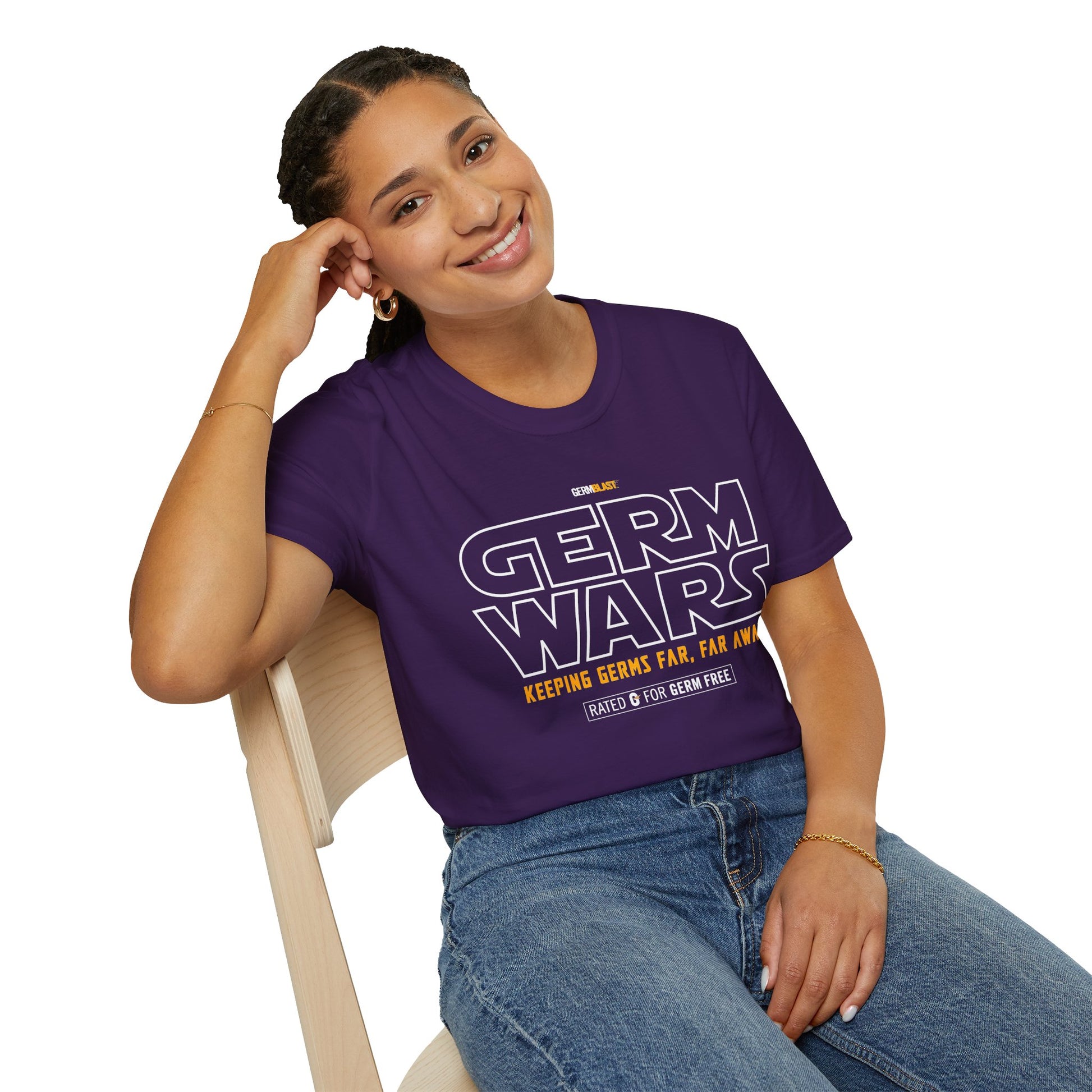 Germ Wars Unisex T-Shirt, Funny Graphic Tee, Quarantine Humor Shirt, Unique Gift, Casual Wear, Science Enthusiast Apparel - GermBlast