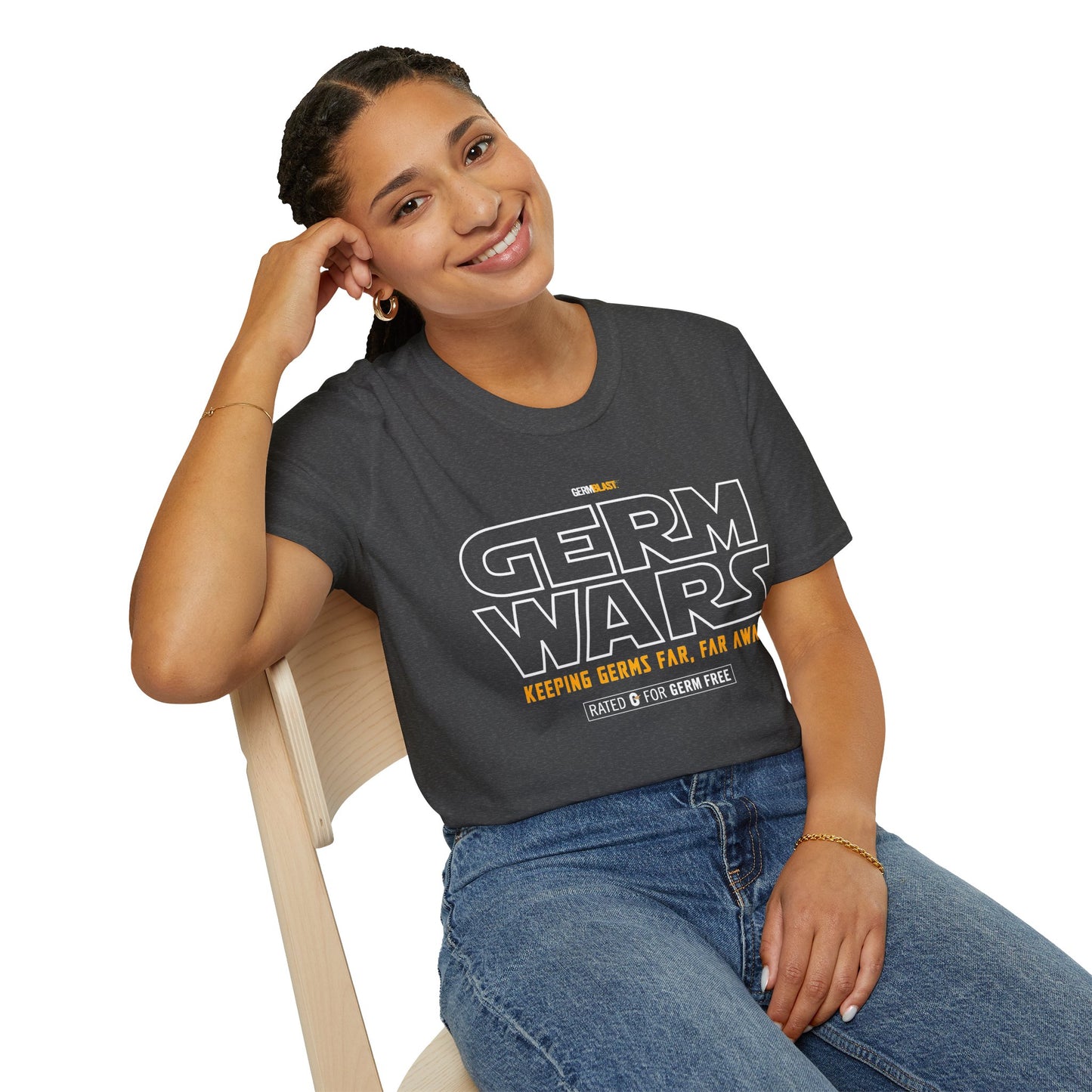 Germ Wars Unisex T-Shirt, Funny Graphic Tee, Quarantine Humor Shirt, Unique Gift, Casual Wear, Science Enthusiast Apparel - GermBlast