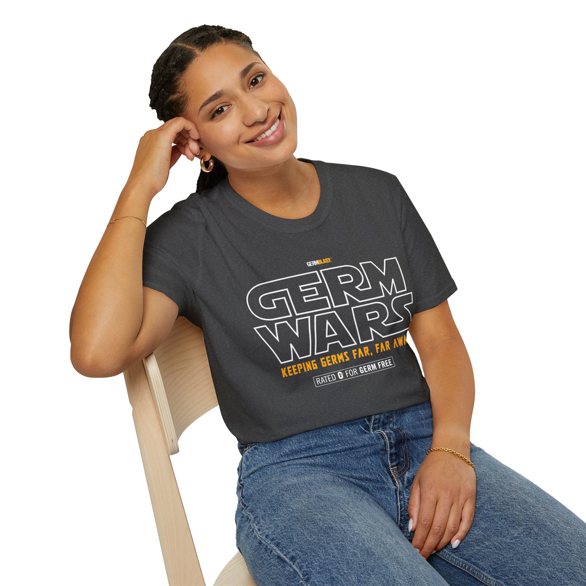 Germ Wars Unisex T-Shirt, Funny Graphic Tee, Quarantine Humor Shirt, Unique Gift, Casual Wear, Science Enthusiast Apparel - GermBlast