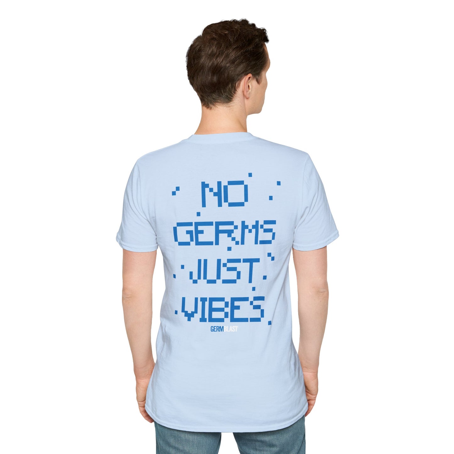 Unisex Graphic T-Shirt - No Germs Just Vibes, Casual Wear, Summer Fashion, Gift for Friends, Affirmation Tee, Relaxed Style - GermBlast