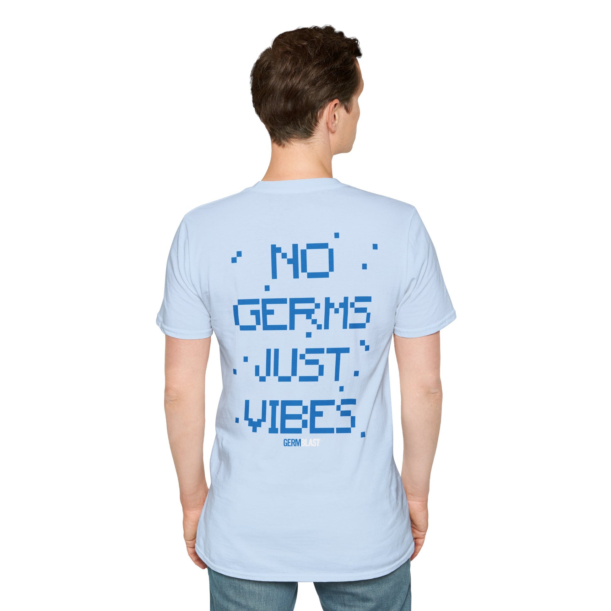 Unisex Graphic T-Shirt - No Germs Just Vibes, Casual Wear, Summer Fashion, Gift for Friends, Affirmation Tee, Relaxed Style - GermBlast