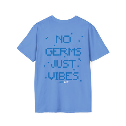 Unisex Graphic T-Shirt - No Germs Just Vibes, Casual Wear, Summer Fashion, Gift for Friends, Affirmation Tee, Relaxed Style - GermBlast