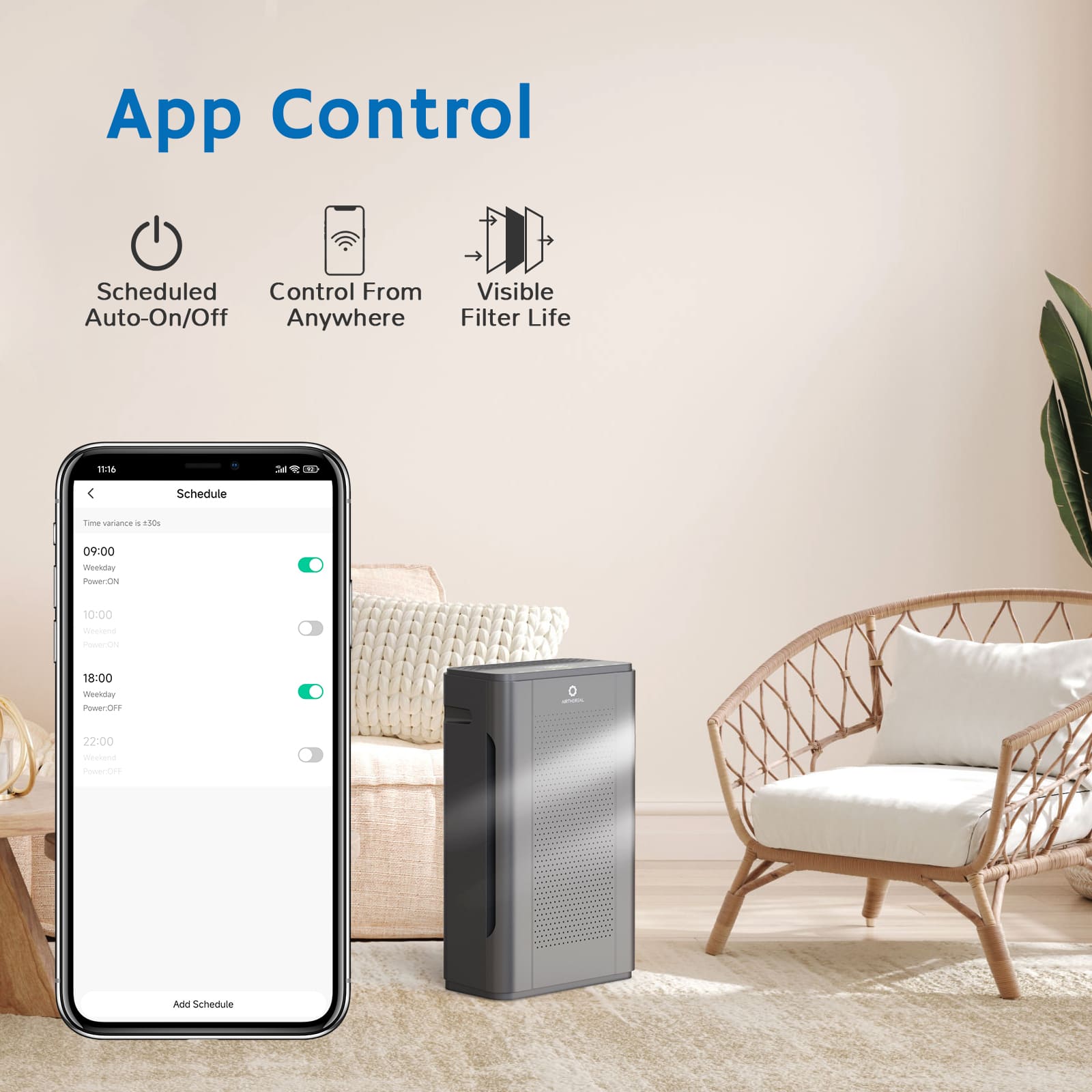 Pure Morning APH320 Smart WiFi Air Purifier - GermBlast