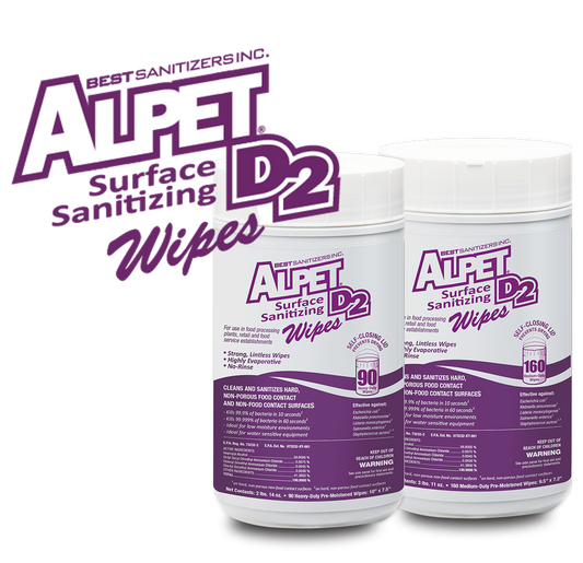 Alpet D2 Surface Sanitizing Wipes - GermBlast